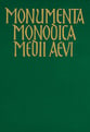 Monumenta Mondica Medii Aevi, Subsidia Vol. V Study Scores sheet music cover